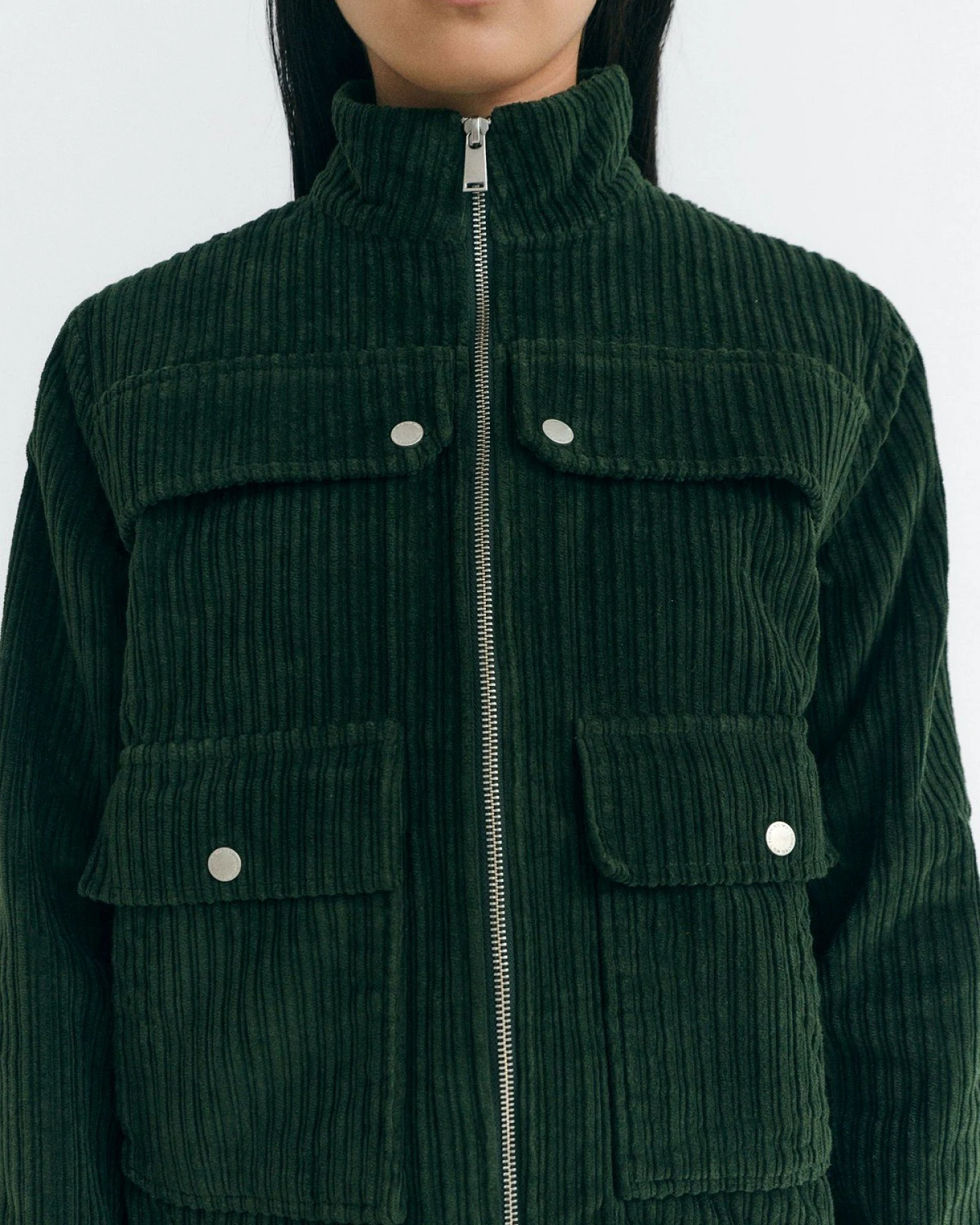 Jacke Celia Corduroy Grün – Ansicht 3