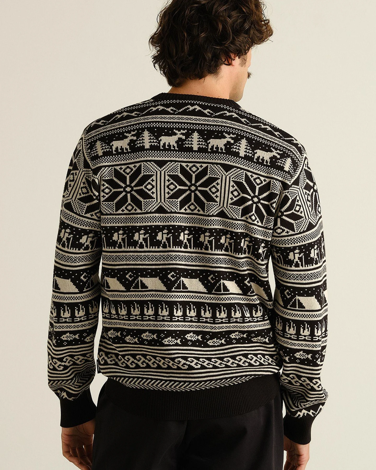 Sweater Mora Fairisle Hike Schwarz – Ansicht 3