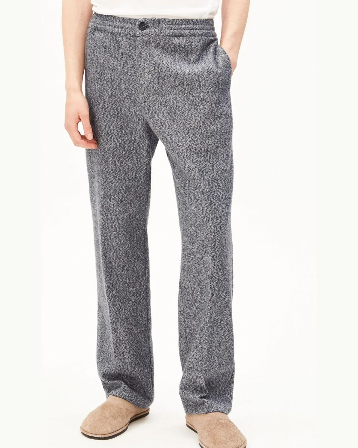 Hose Tweed Straight Grau