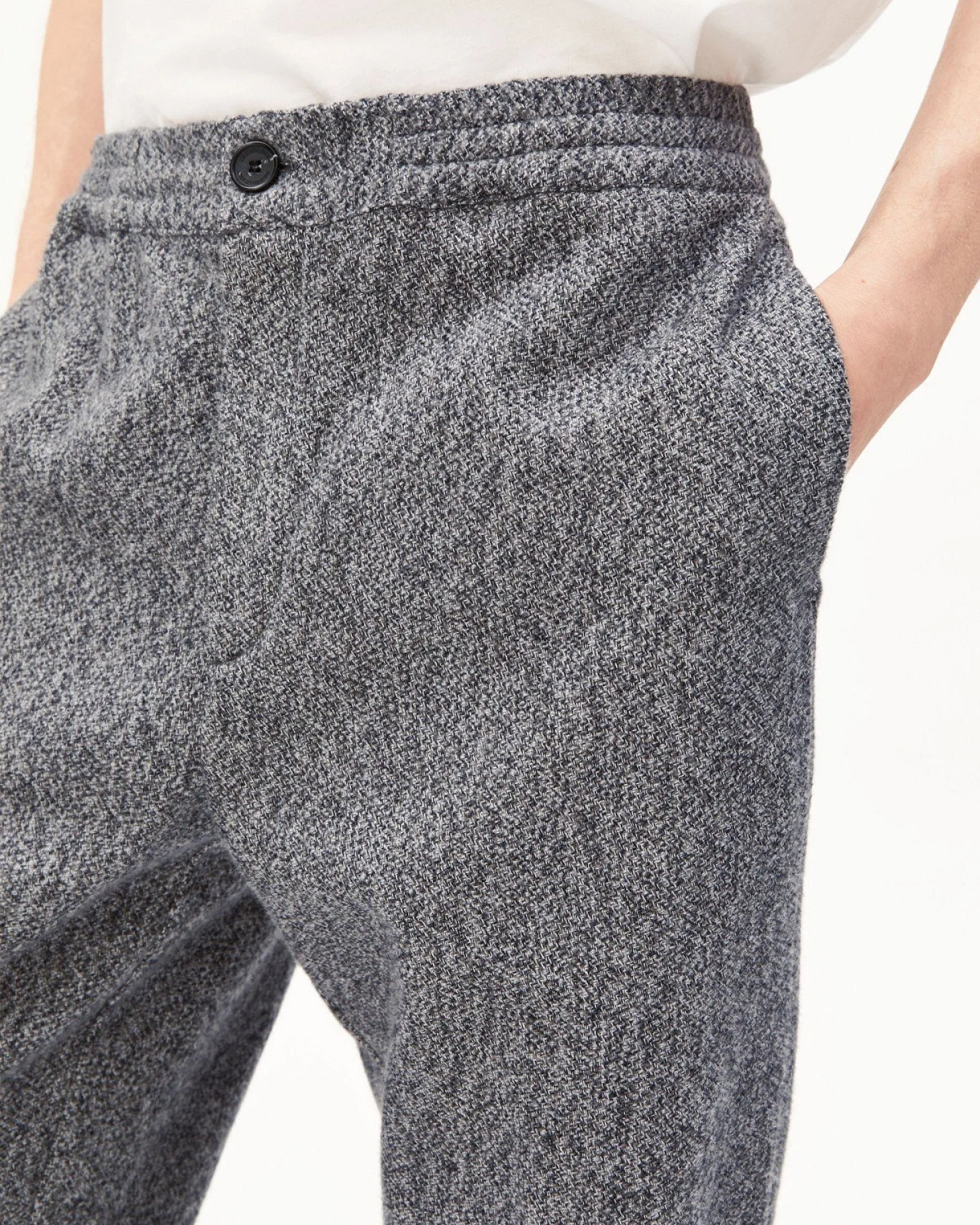 Hose Tweed Straight Grau – Ansicht 4