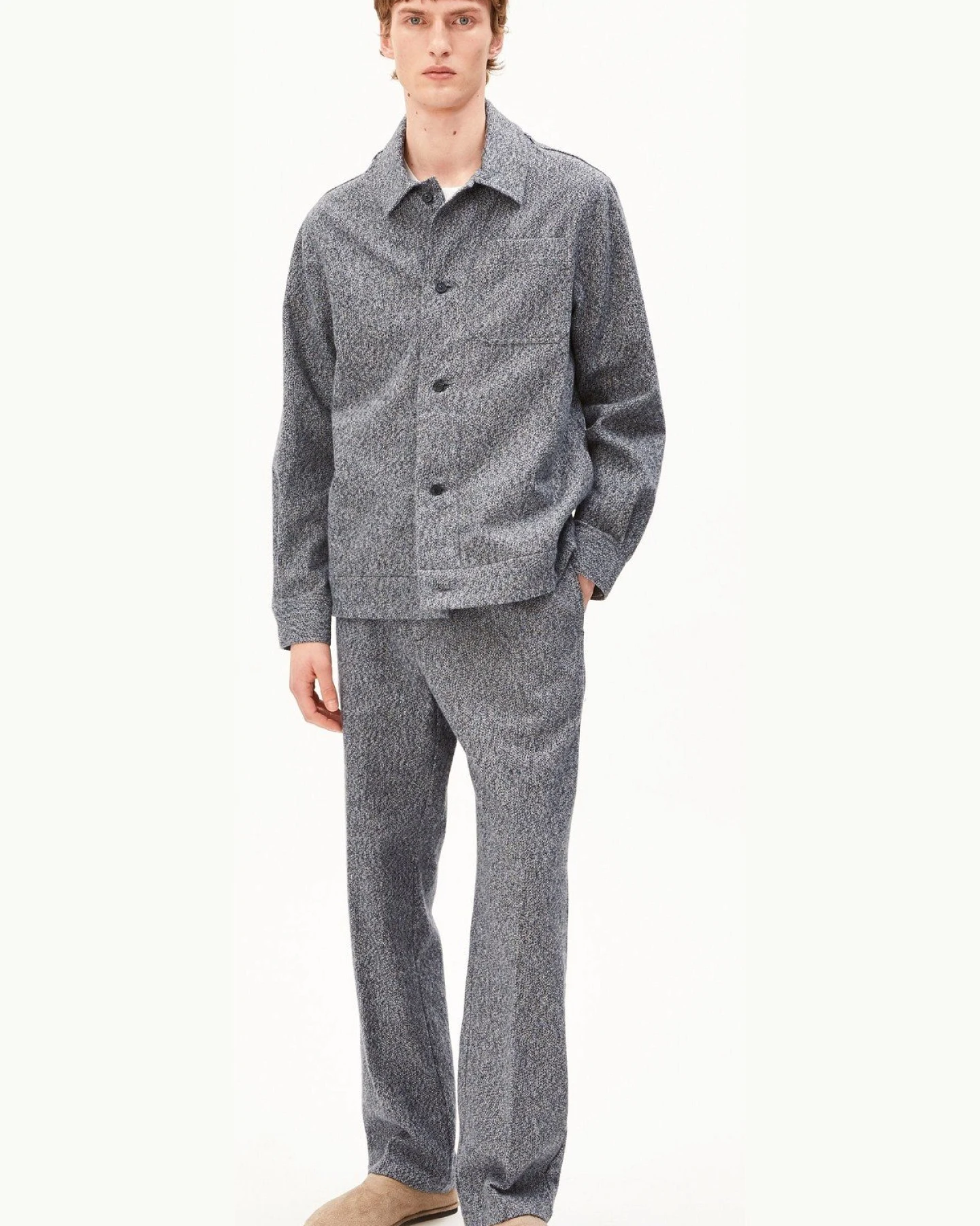 Hose Tweed Straight Grau – Ansicht 3