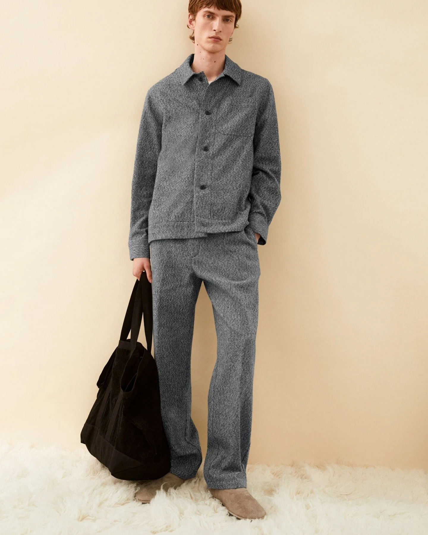 Hose Tweed Straight Grau – Ansicht 6