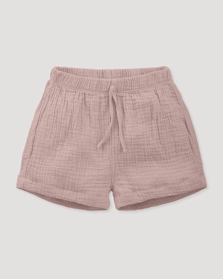 hessnatur Baby Musselin Shorts aus Bio-Baumwolle - rosa - Größe 98/104