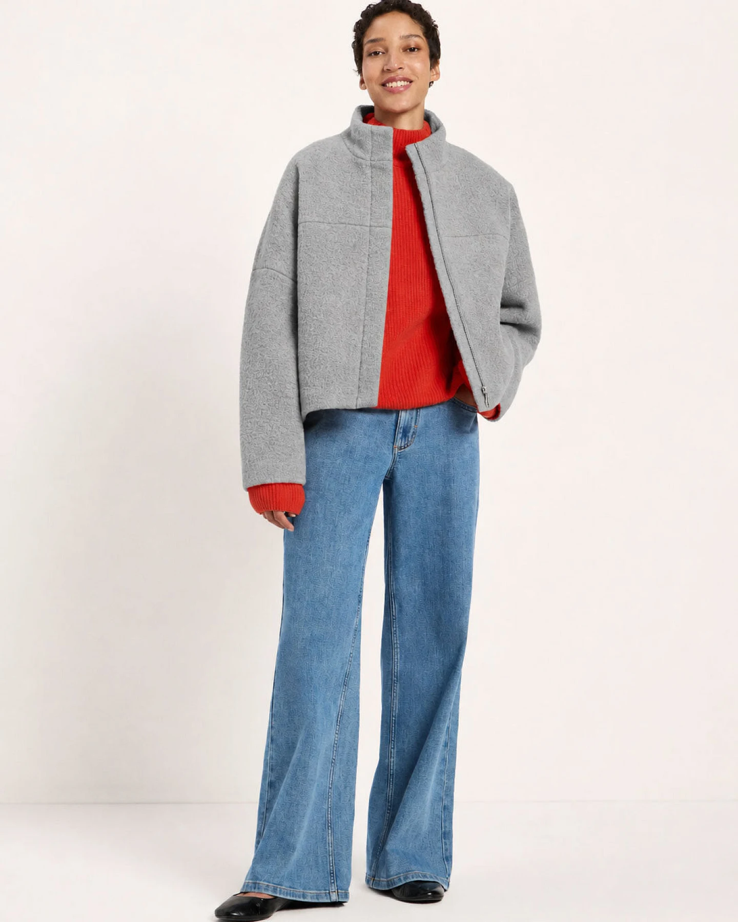 Walkjacke Oversize (GOTS) – Ansicht 2
