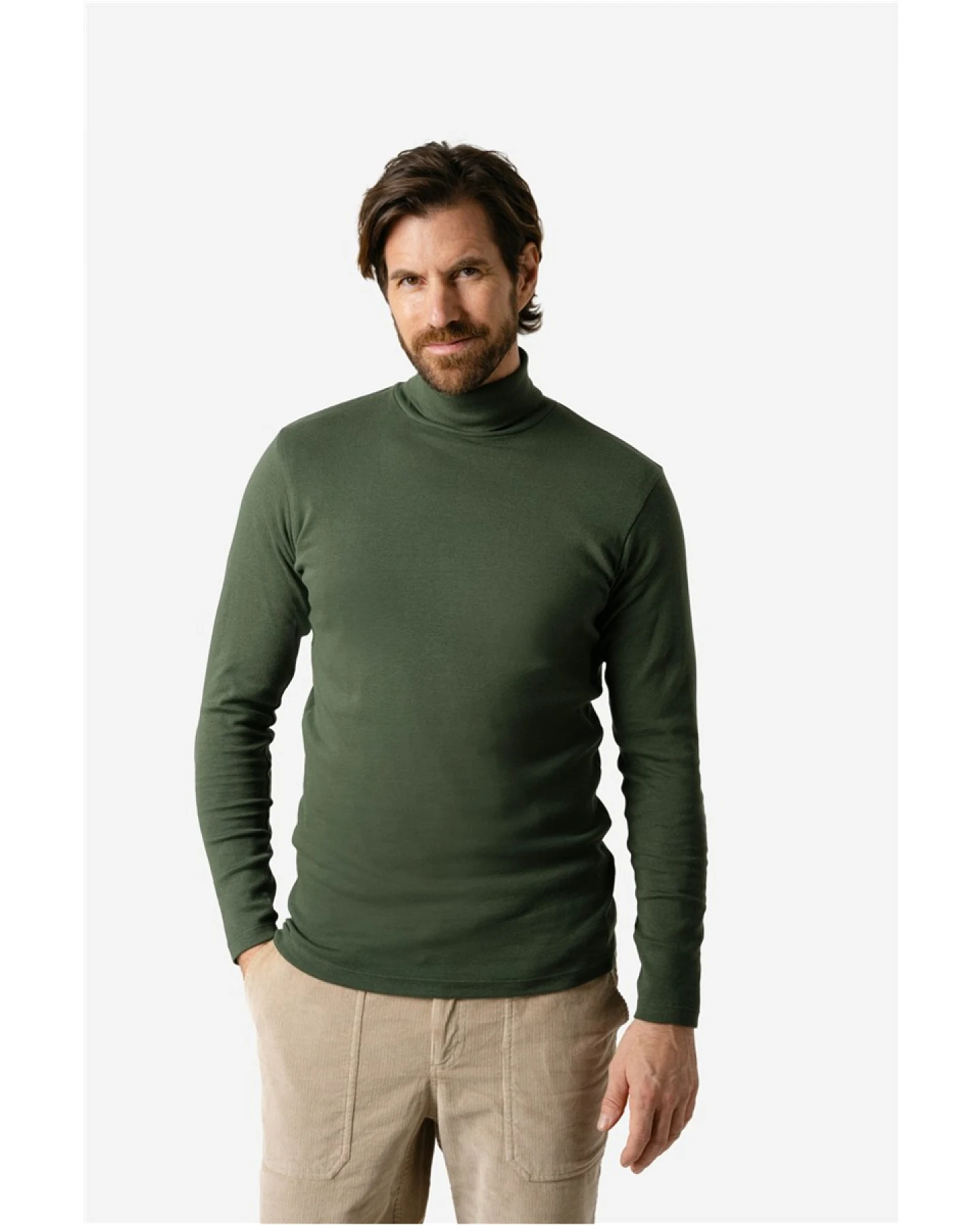 Living Crafts Rollkragen-Shirt Helge, Forest Green XL – Ansicht 2