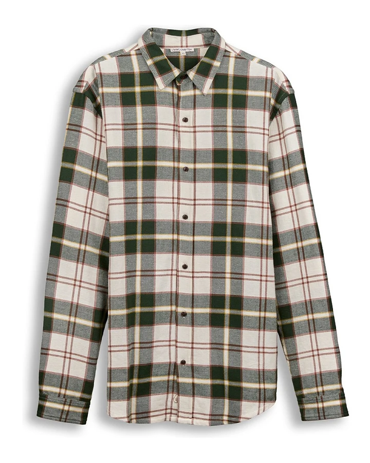 Living Crafts Flanellhemd YANNES, Dark Green 50
