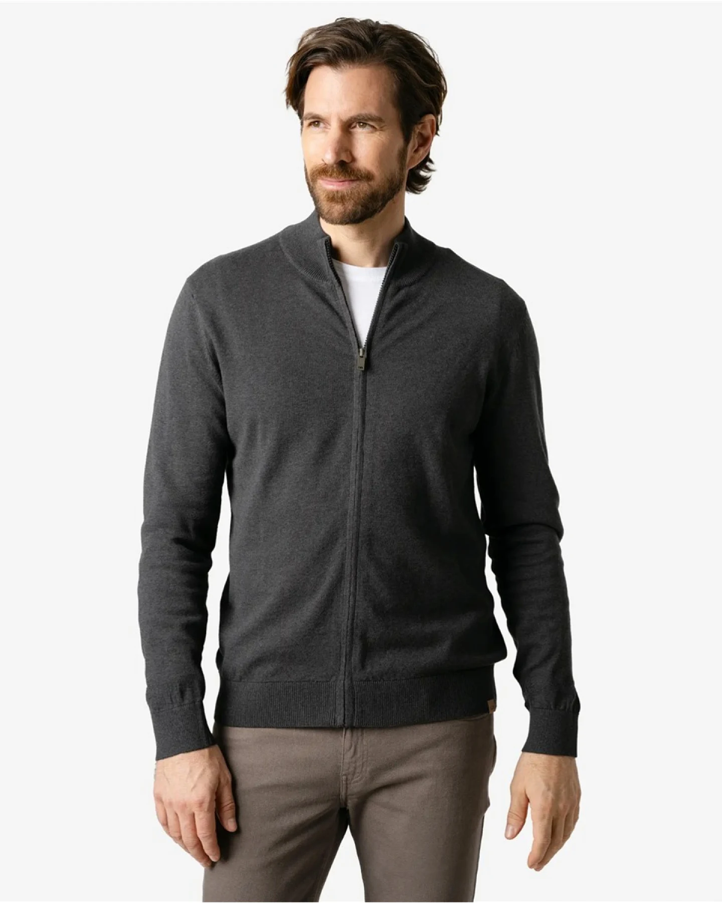 Living Crafts Strickjacke BALDWIN, dark grey M – Ansicht 2