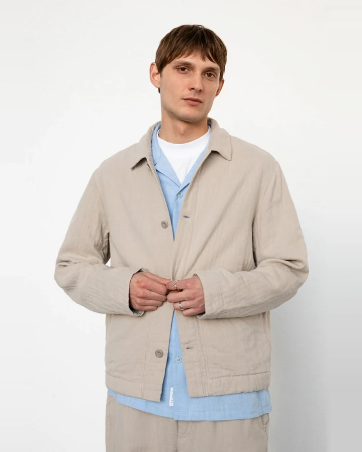 Rotholz Herren vegan Jacke Lightweight Sand