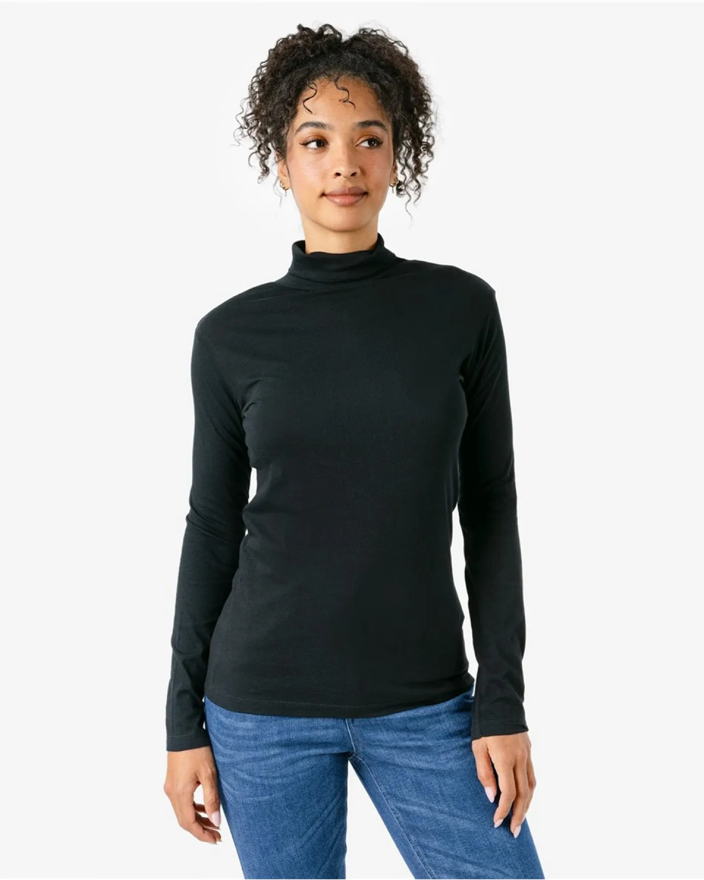 Living Crafts Rollkragen-Shirt NIA, black L – Ansicht 2