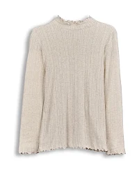 Produktseite: Living Crafts Stehkragen-Shirt BERENICE, Macadamia Melange S