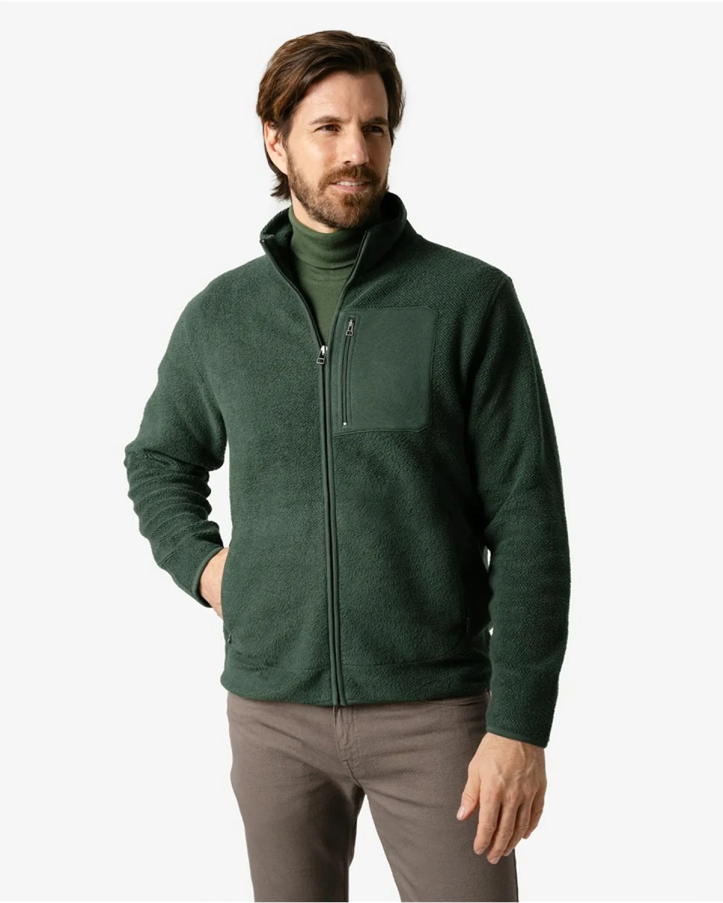 Living Crafts Fleece-Jacke SENNA, Dark Green M – Ansicht 2
