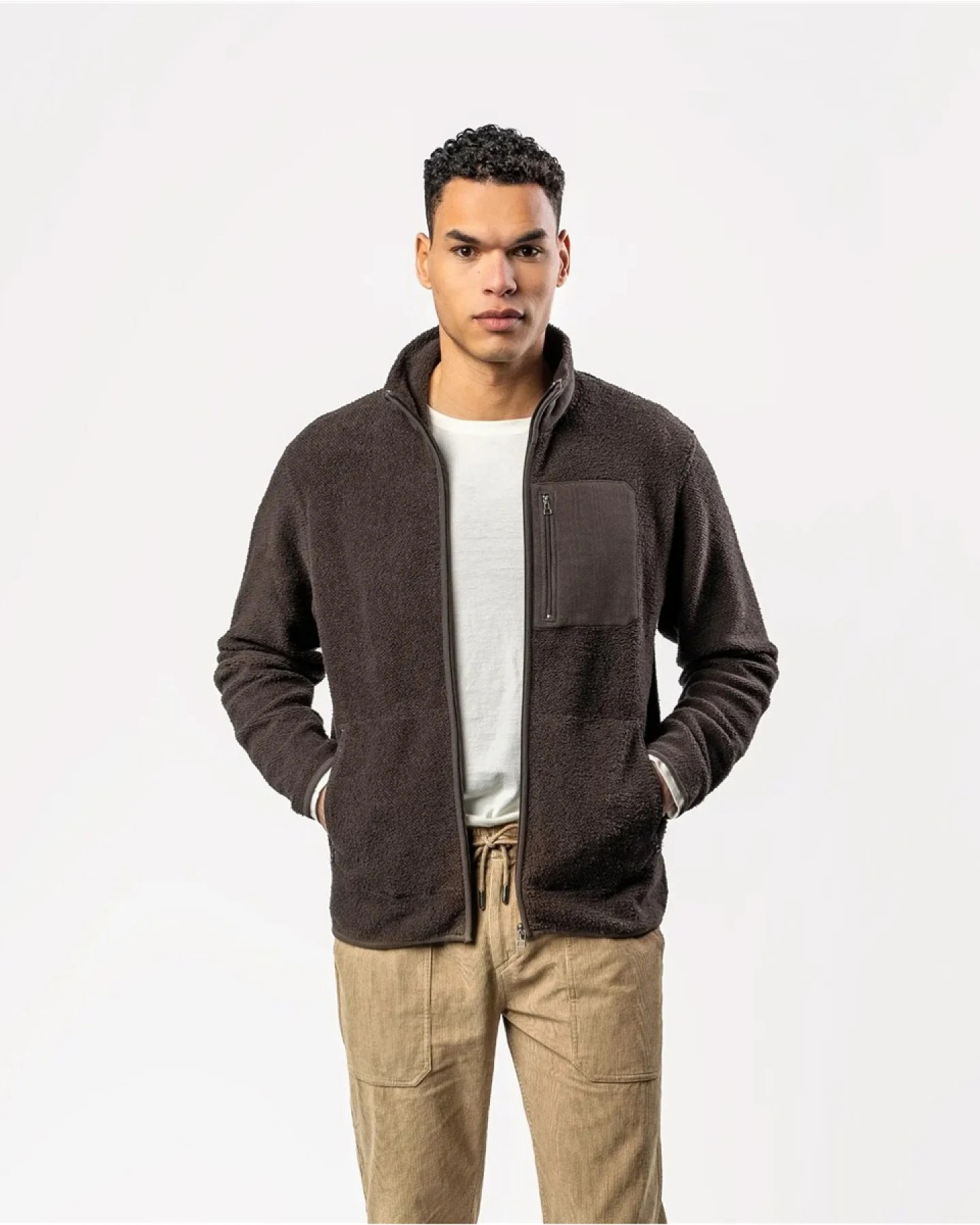 Living Crafts Fleece-Jacke SENNA, Walnut M – Ansicht 2