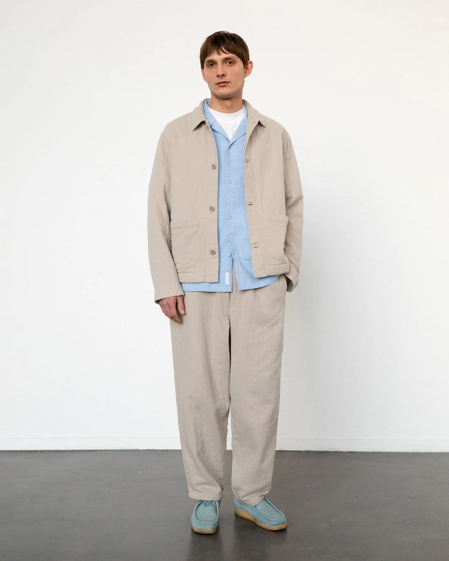 Rotholz Herren vegan Jacke Lightweight Sand – Ansicht 2