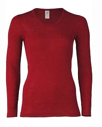 Produktseite: Engel Natur Damen-Shirt Langarm Unterhemd Schurwolle Seide
