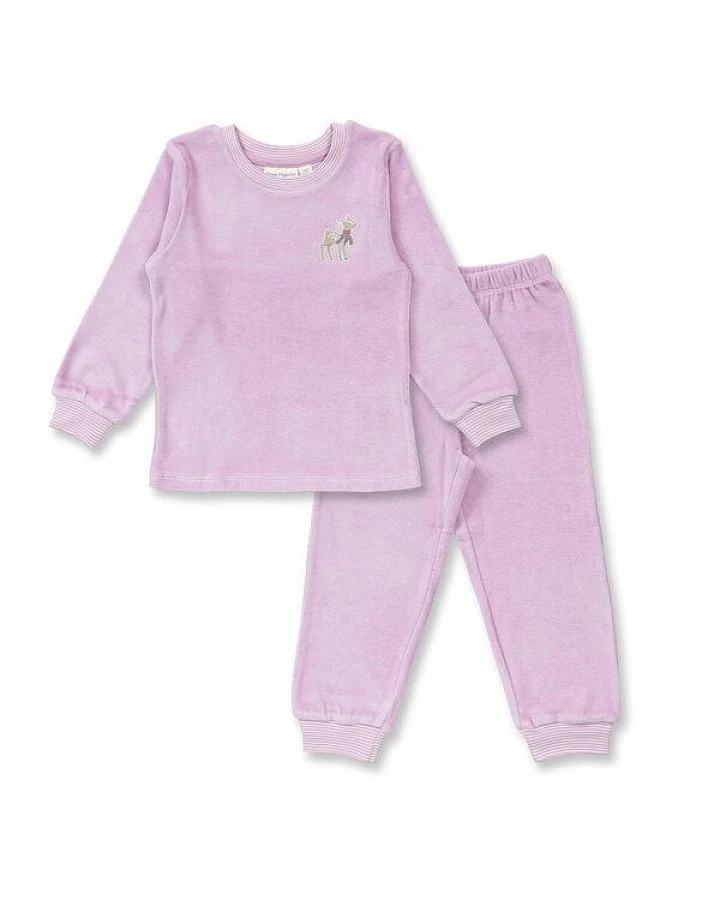 sense-organics Kinder Velours Schlafanzug, Modell LONG JOHN VELOUR