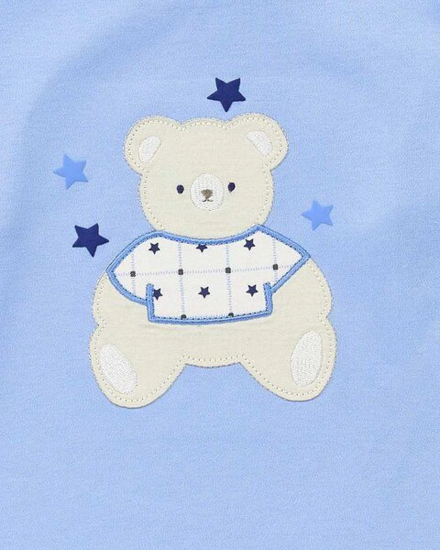 sense-organics Kinder Schlafanzug mit Bären-Motiv auf Hellblau – Ansicht 4