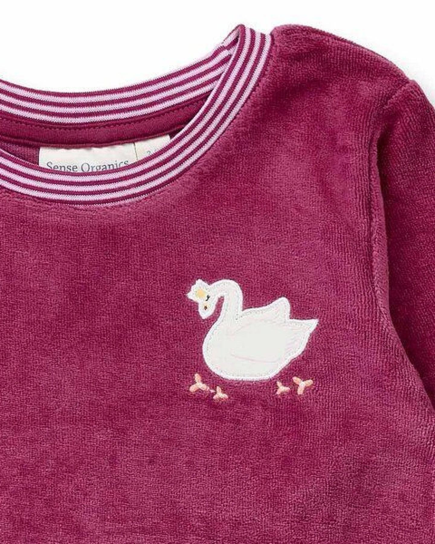 sense-organics Kinder Velours Schlafanzug, Modell LONG JOHN VELOUR – Ansicht 3