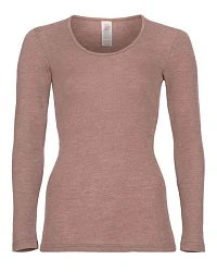 Produktseite: Engel Natur Damen-Shirt Langarm Unterhemd Schurwolle Seide