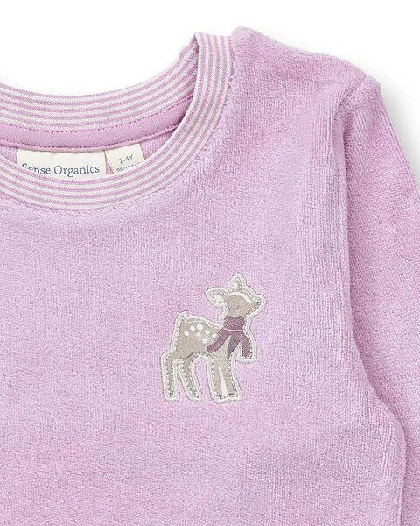 sense-organics Kinder Velours Schlafanzug, Modell LONG JOHN VELOUR – Ansicht 3