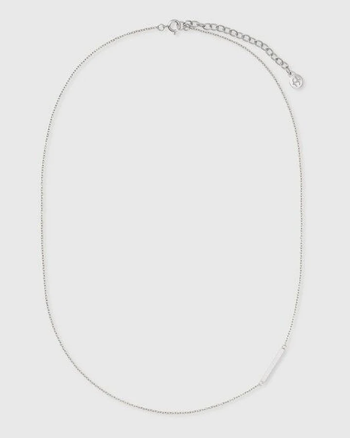 fejn jewelry Kette 'satin bar' - mit satiniertem Stab