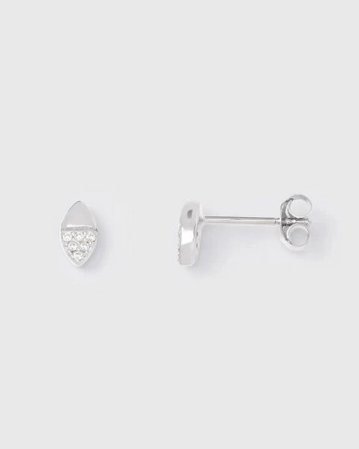 fejn jewelry Ohrstecker 'pavé double' - mit Zirkonia
