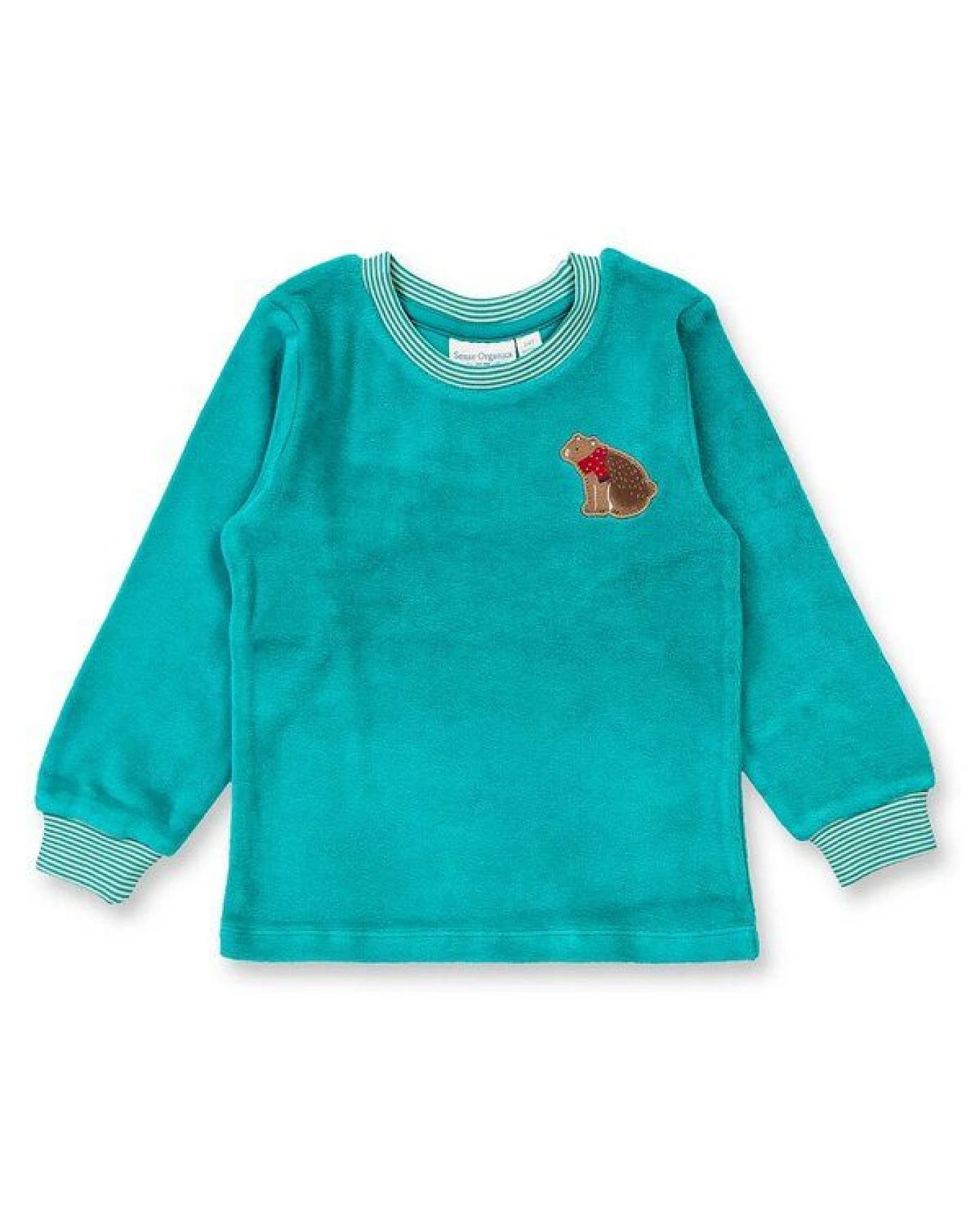 sense-organics Kinder Velours Schlafanzug, Modell LONG JOHN VELOUR – Ansicht 2