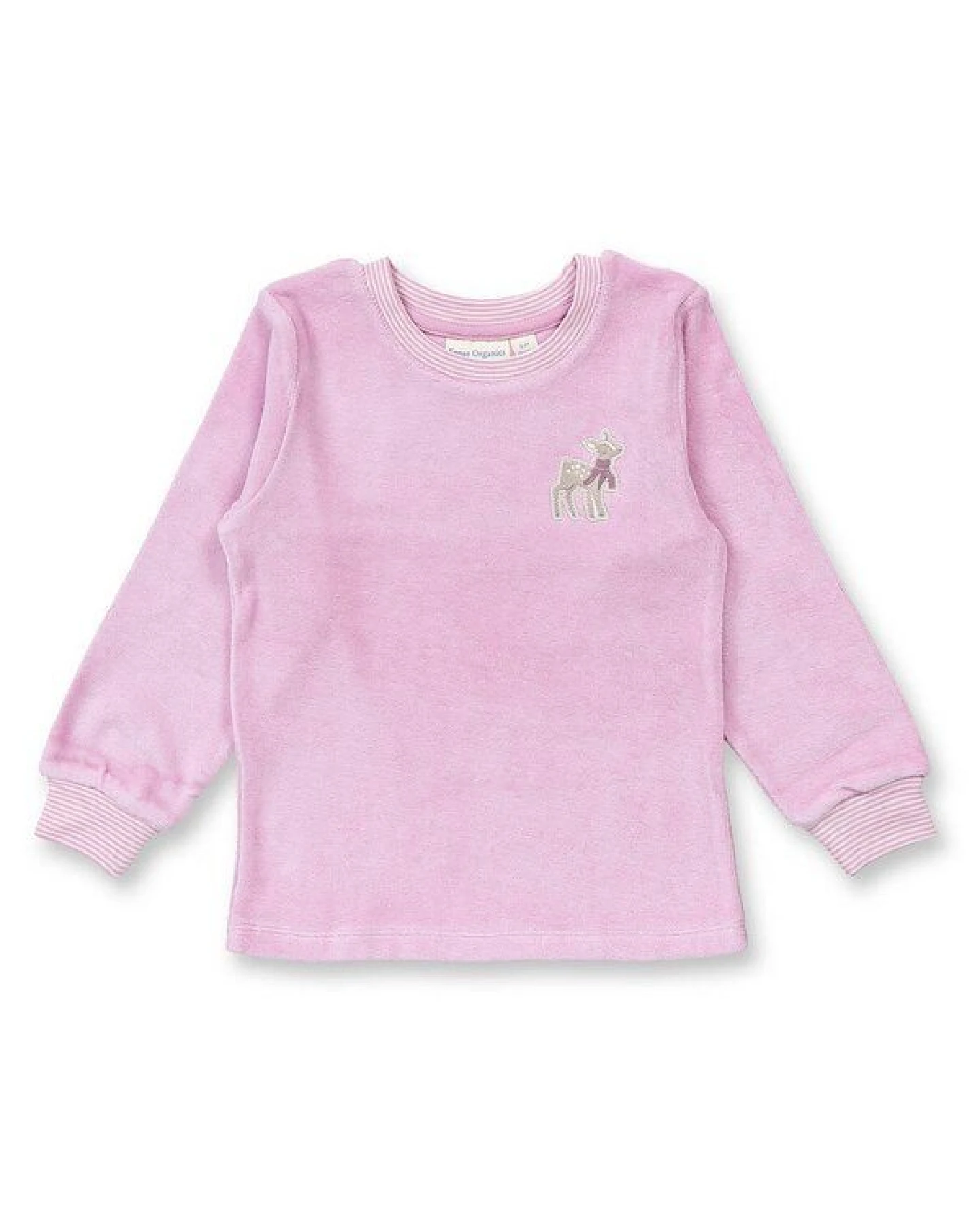 sense-organics Kinder Velours Schlafanzug, Modell LONG JOHN VELOUR – Ansicht 2