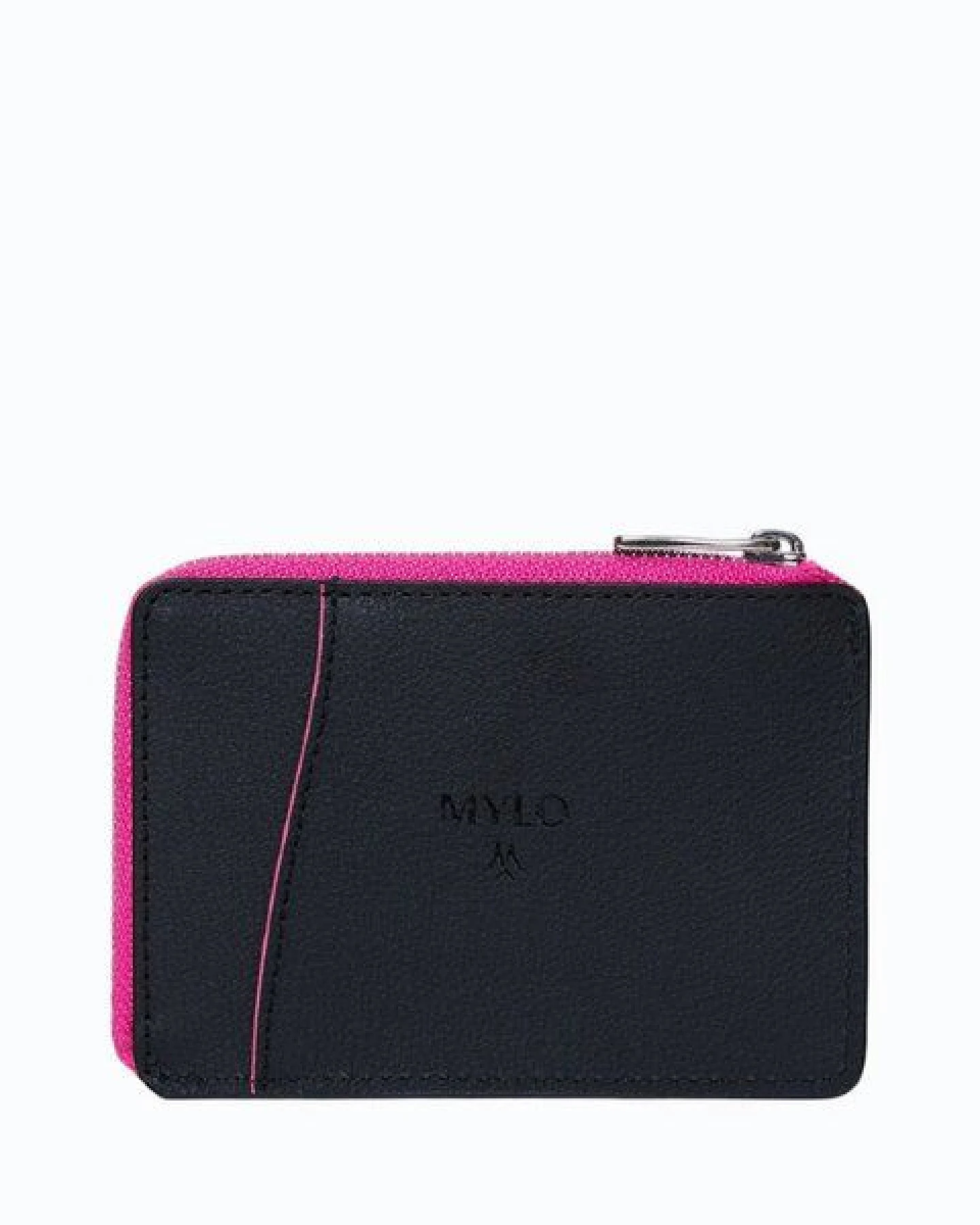Ashoka Paris Großes Kartenetui mit Reißverschluss aus Mylo Pilzmaterial Rosa – Ansicht 4