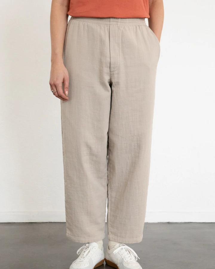 Rotholz Damen vegan Hose Wide Sand