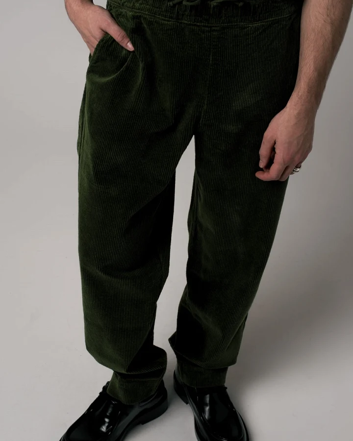 Côtelé Herren vegan Hose Lazy Khaki