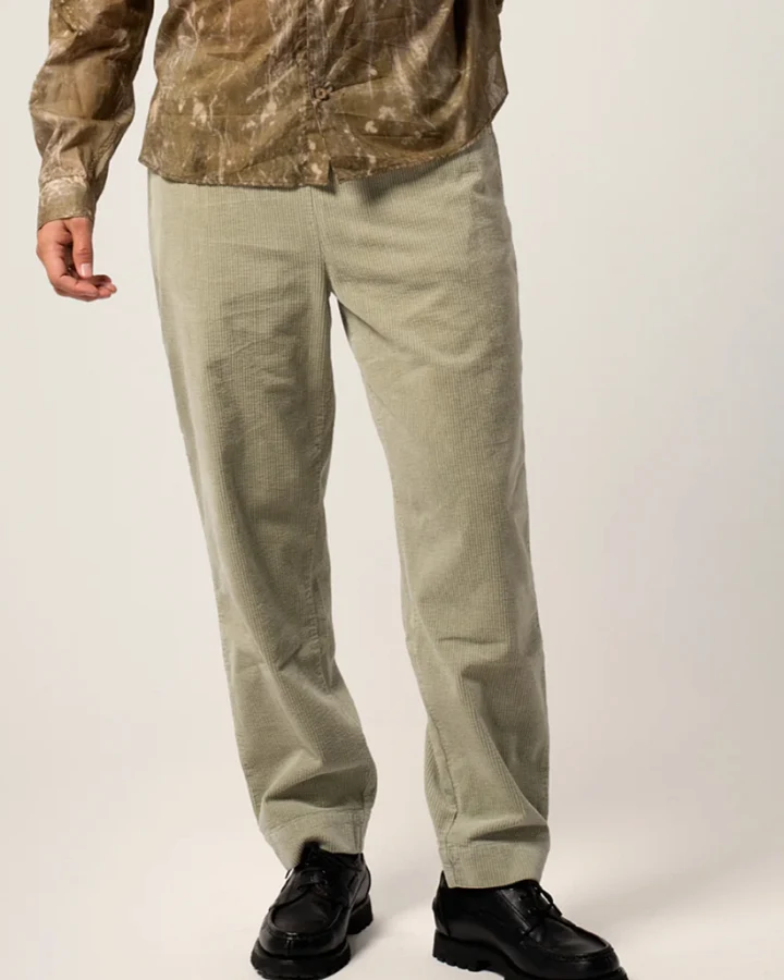 Côtelé Herren vegan Hose Lazy In Salbeigrün