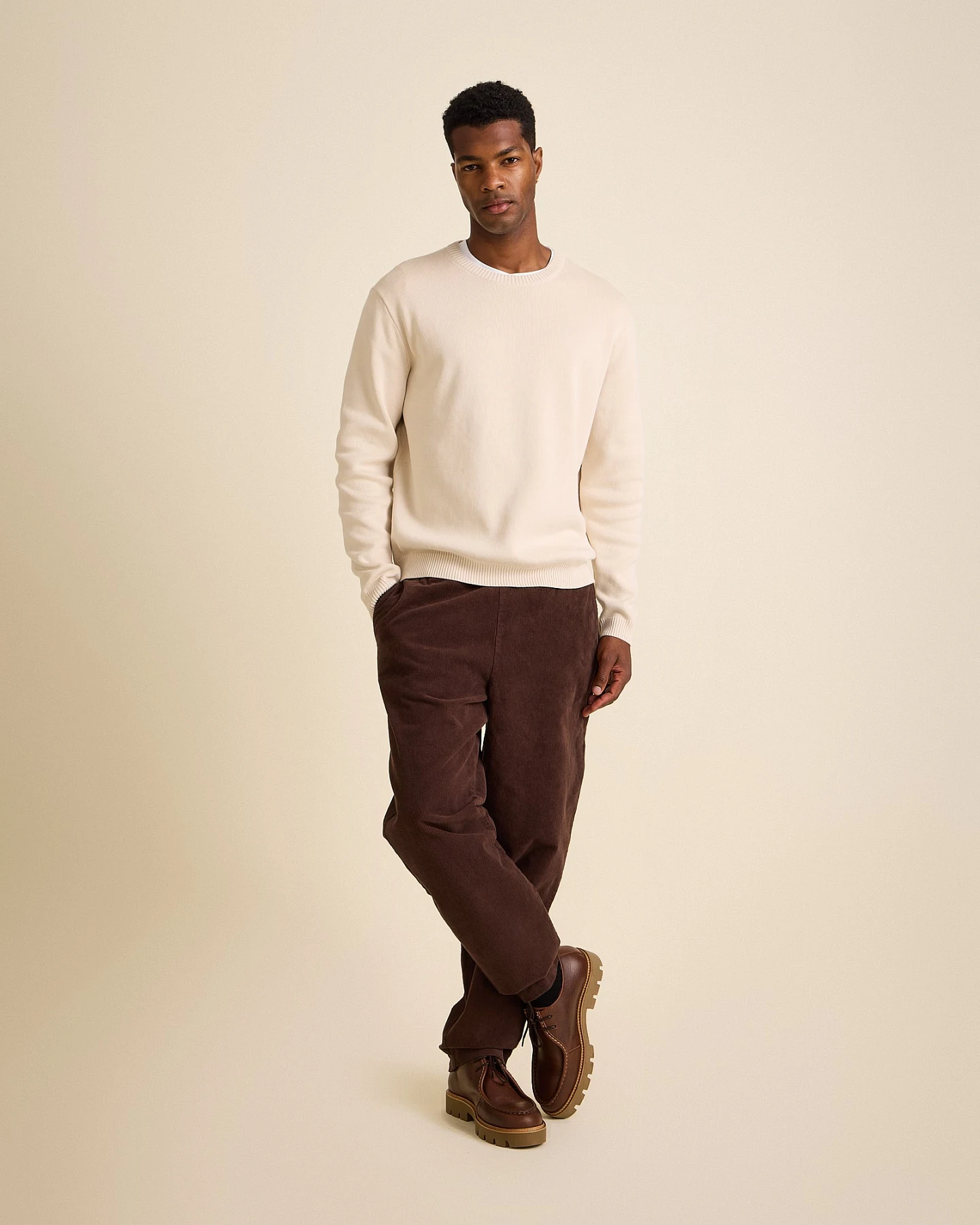 Côtelé Herren vegan Hose Lazy In Schokoladenbraun – Ansicht 2
