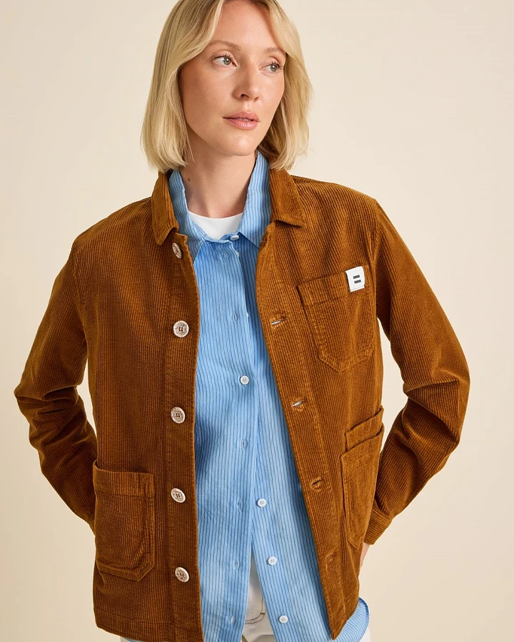 Côtelé Herren vegan Jacke Aus Cord Worker Kamelbraun