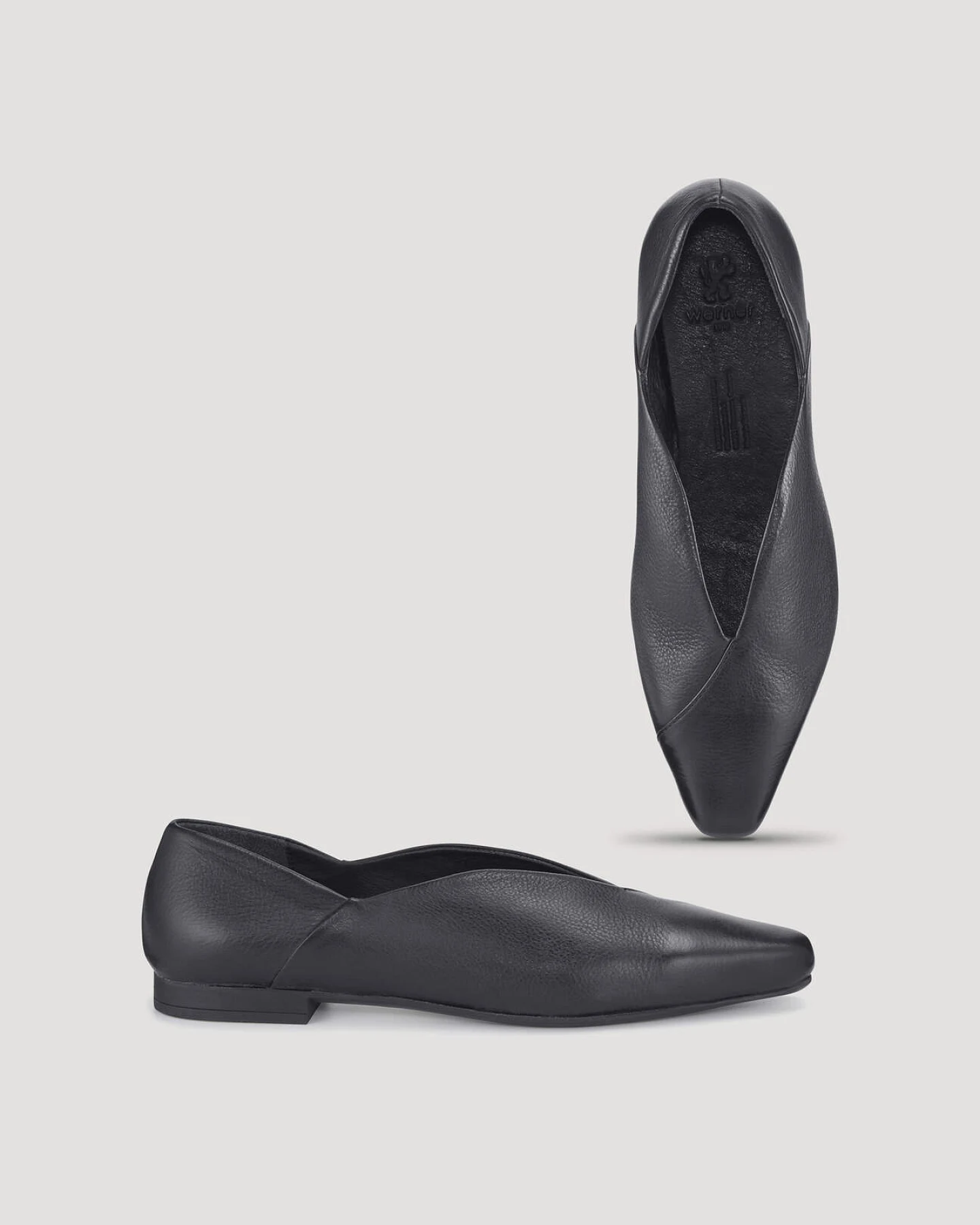 hessnatur Damen Ballerina aus Rindleder - schwarz - Größe 40 – Ansicht 2