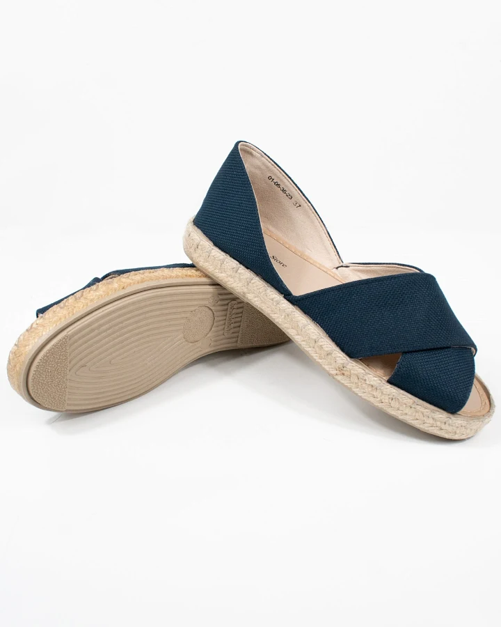 Will's Vegan Store Damen vegan Sandalen Espadrilles Marine Segeltuch