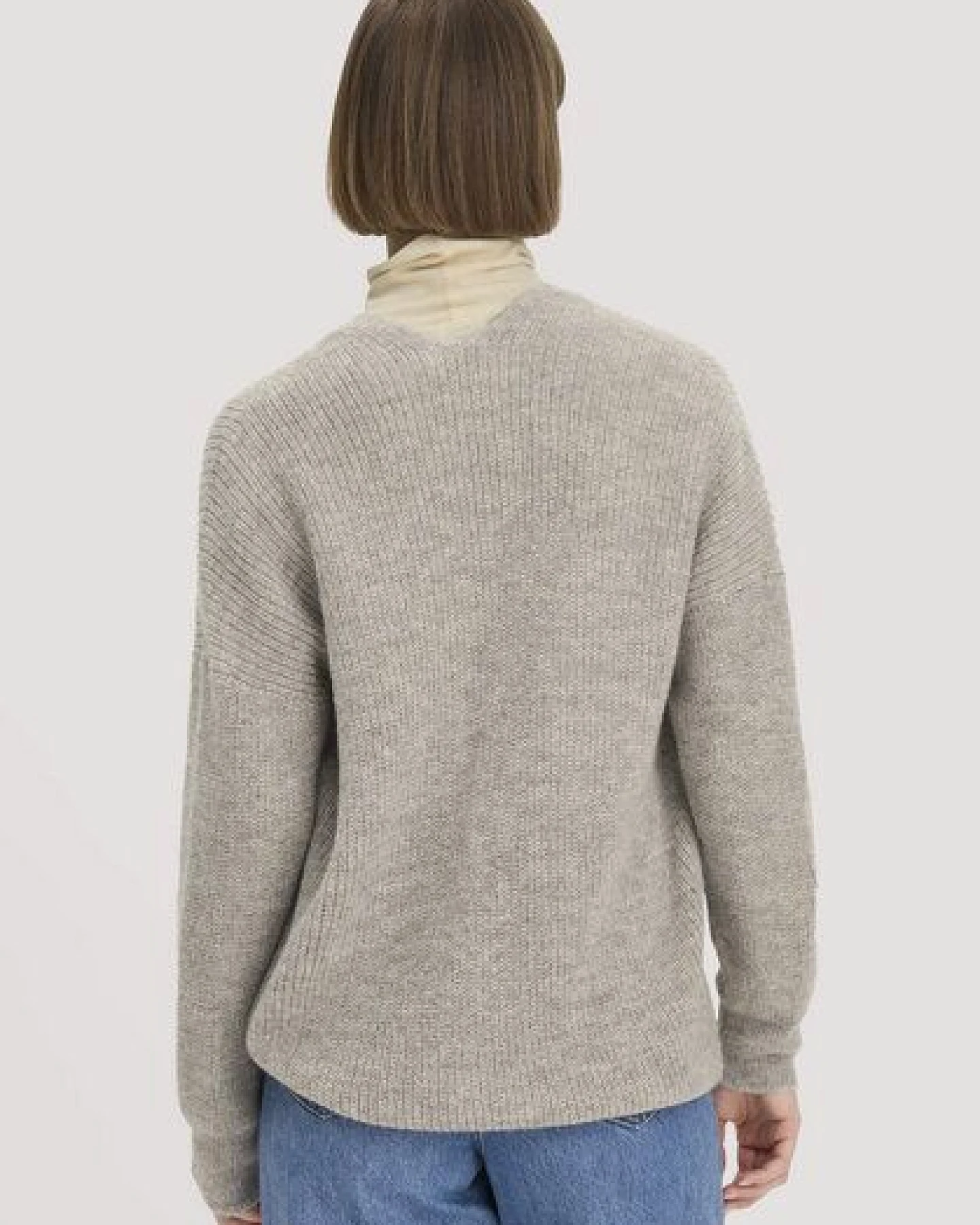 hessnatur Strick Jacke Oversize aus reinem Alpaka – Ansicht 2