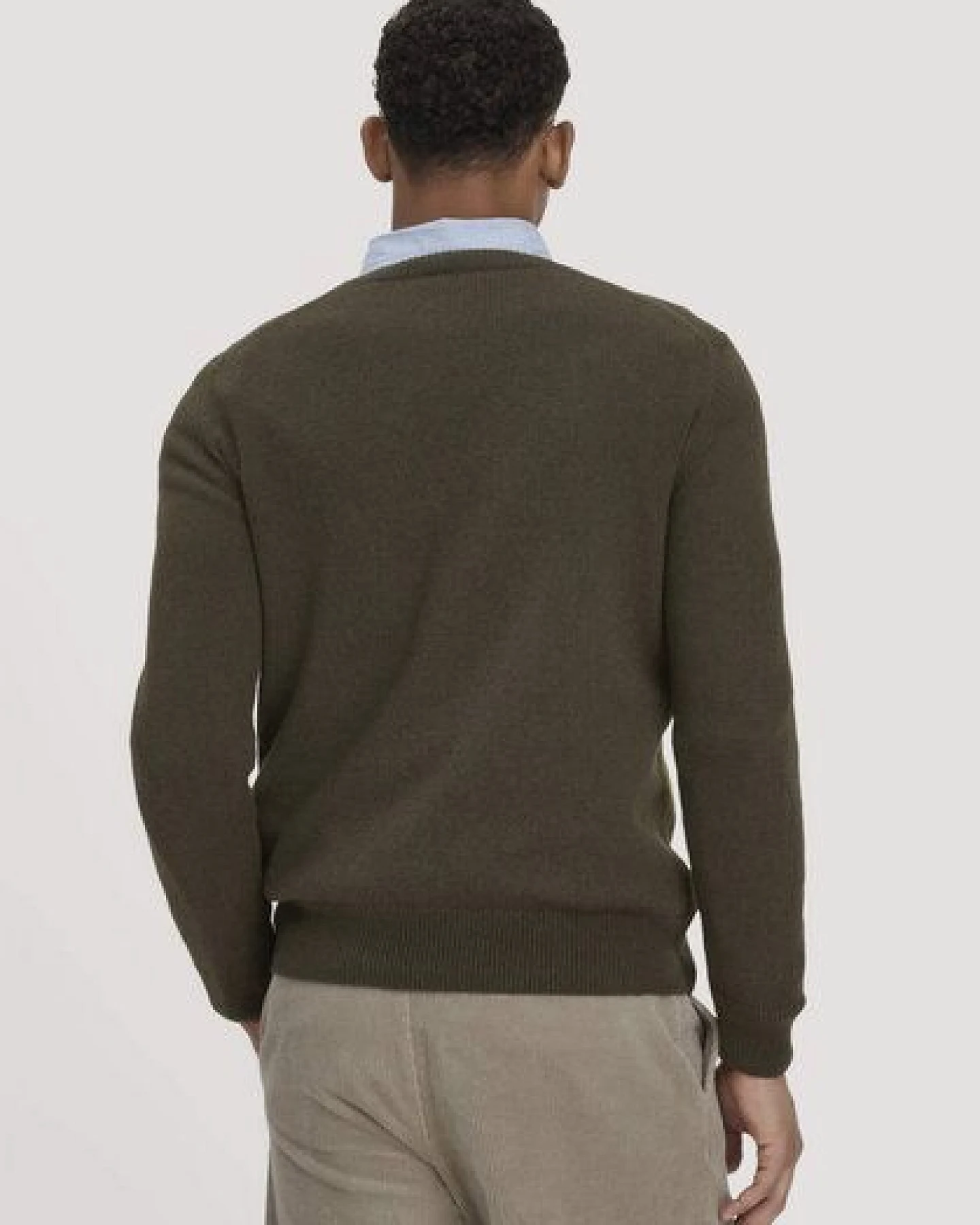 hessnatur Strick Pullover Regular aus Bio-Merinowolle mit Bio-Baumwolle – Ansicht 2