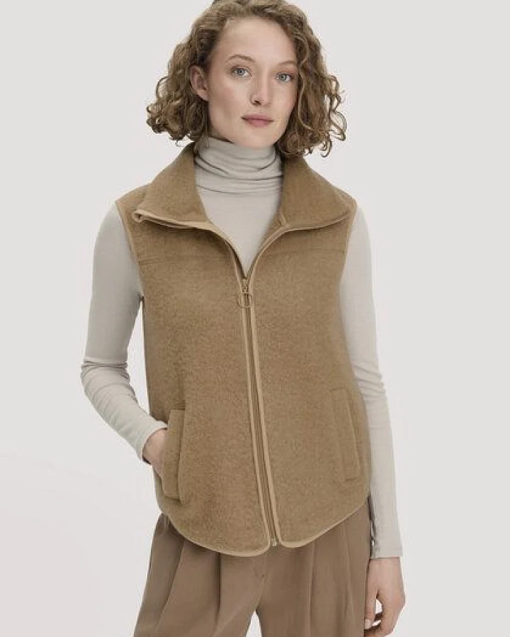 hessnatur Wollfleece Weste Regular aus reiner Merinowolle