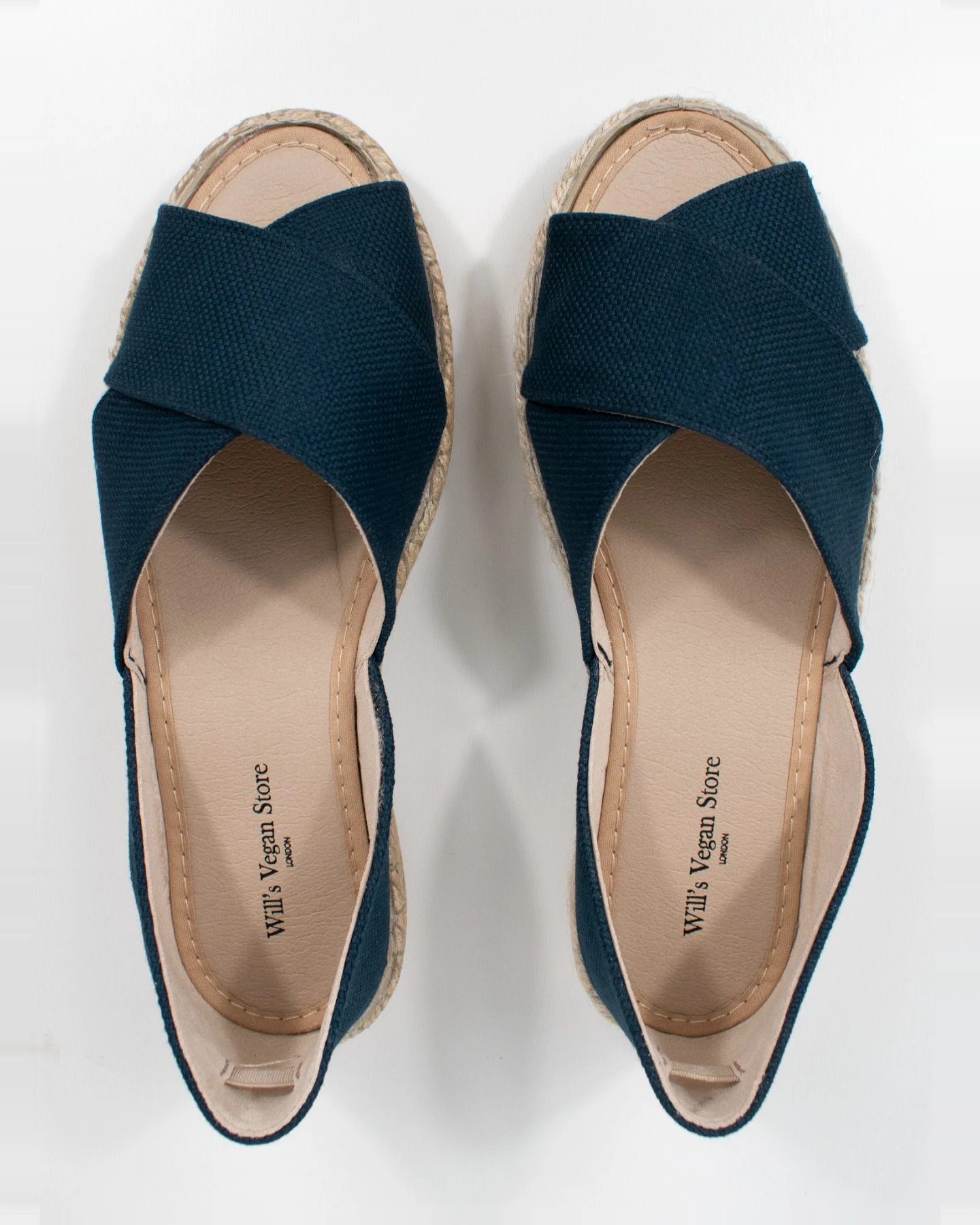 Will's Vegan Store Damen vegan Sandalen Espadrilles Marine Segeltuch – Ansicht 2