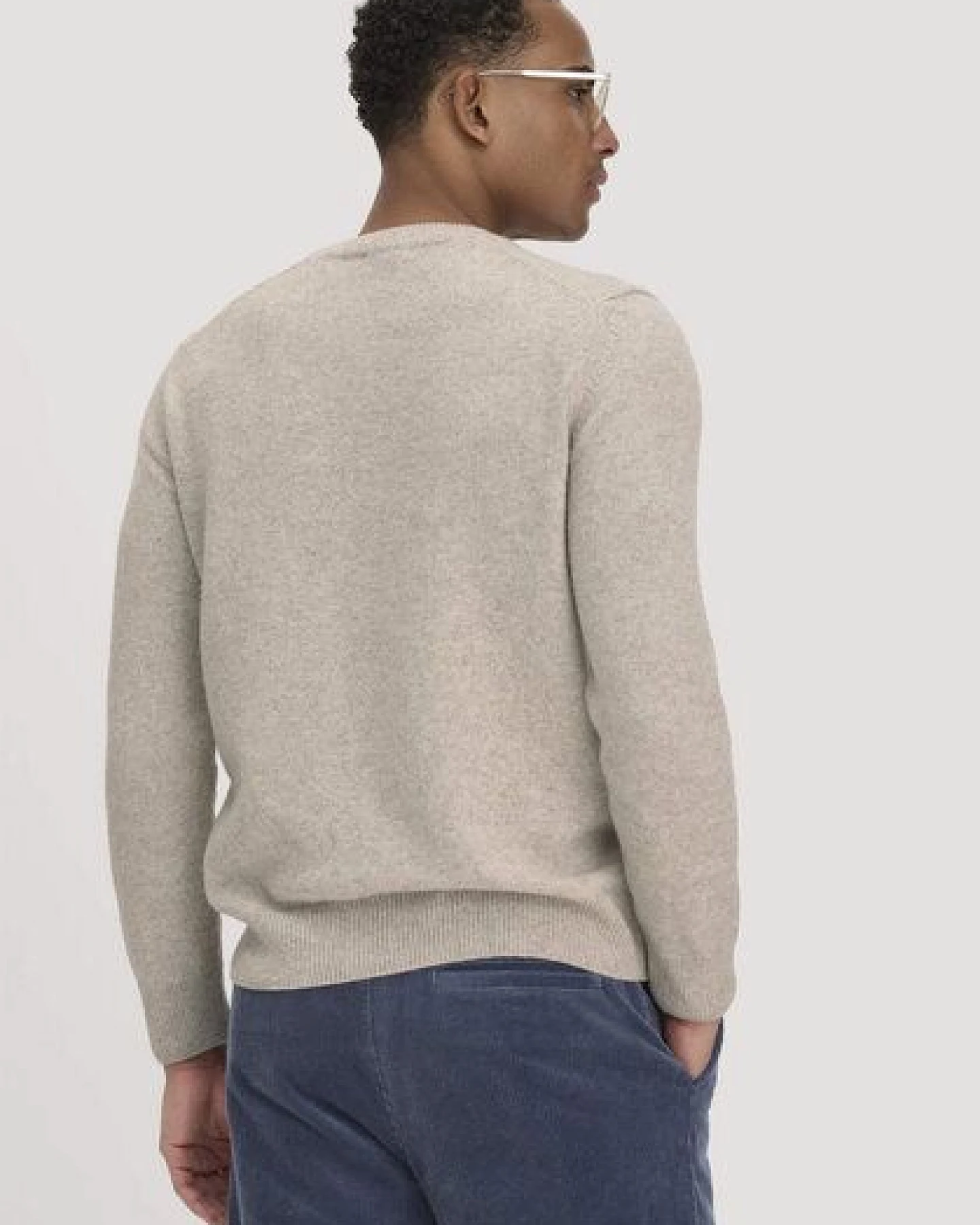 hessnatur Strick Pullover Regular aus Bio-Merinowolle mit Bio-Baumwolle – Ansicht 2