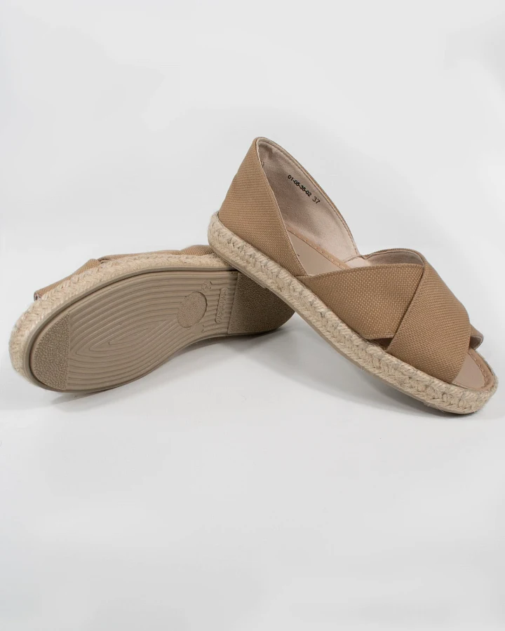 Will's Vegan Store Damen vegan Sandalen Espadrille Tan Canvas