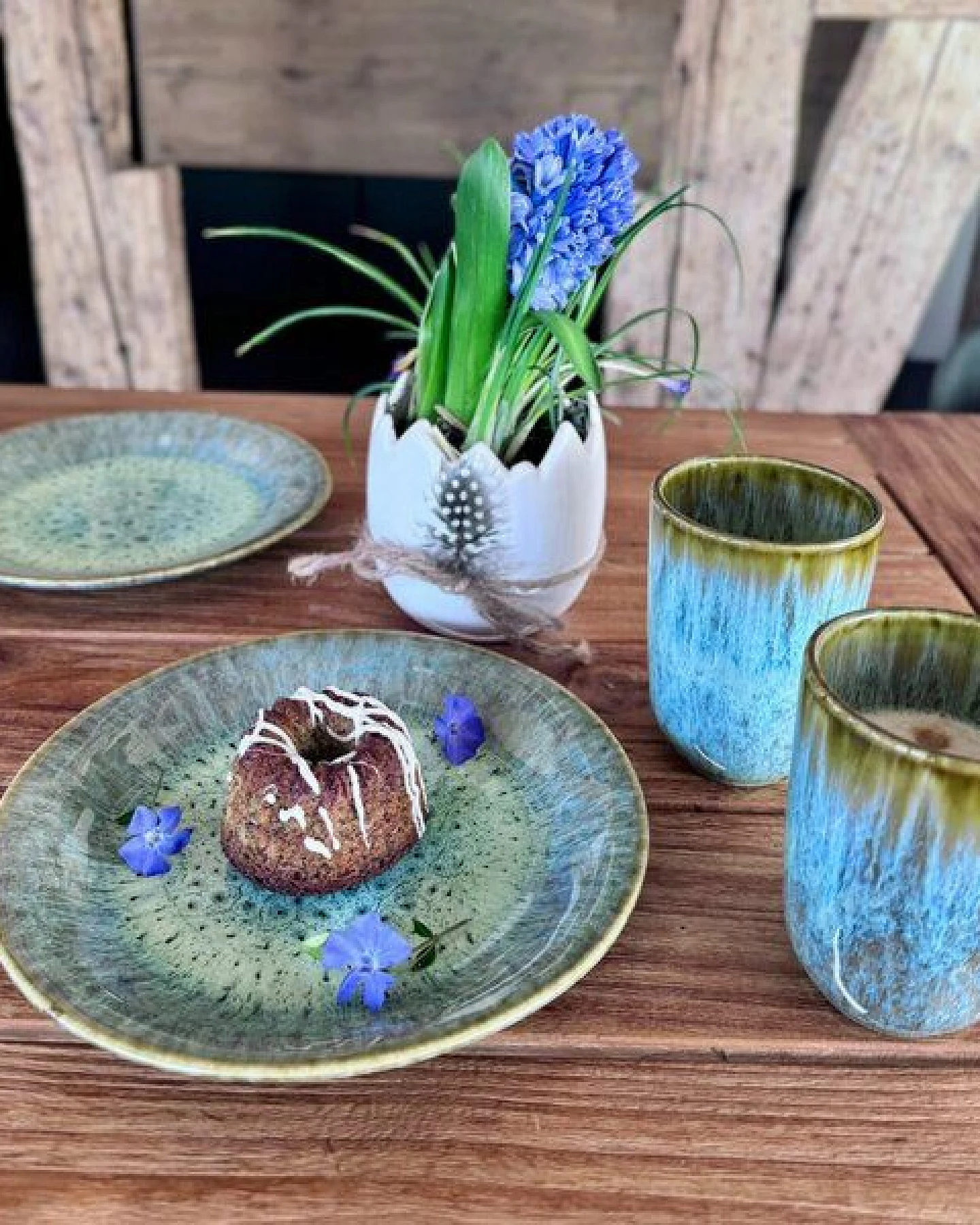 Gipfelstück Flussufer Kaffeebecher-Set, Steinzeug – Ansicht 3