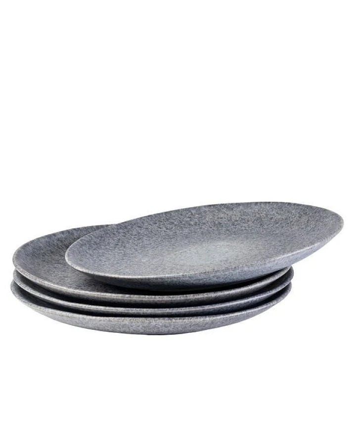 Gipfelstück Moos'N'Stein Speisteller-Set, Steinzeug