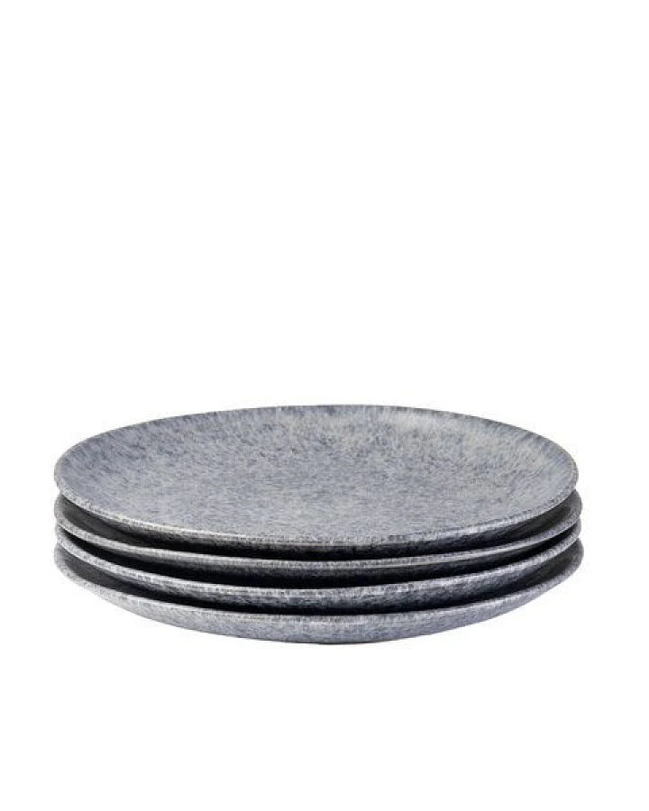 Gipfelstück Moos'N'Stein Dessertteller-Set, Steinzeug