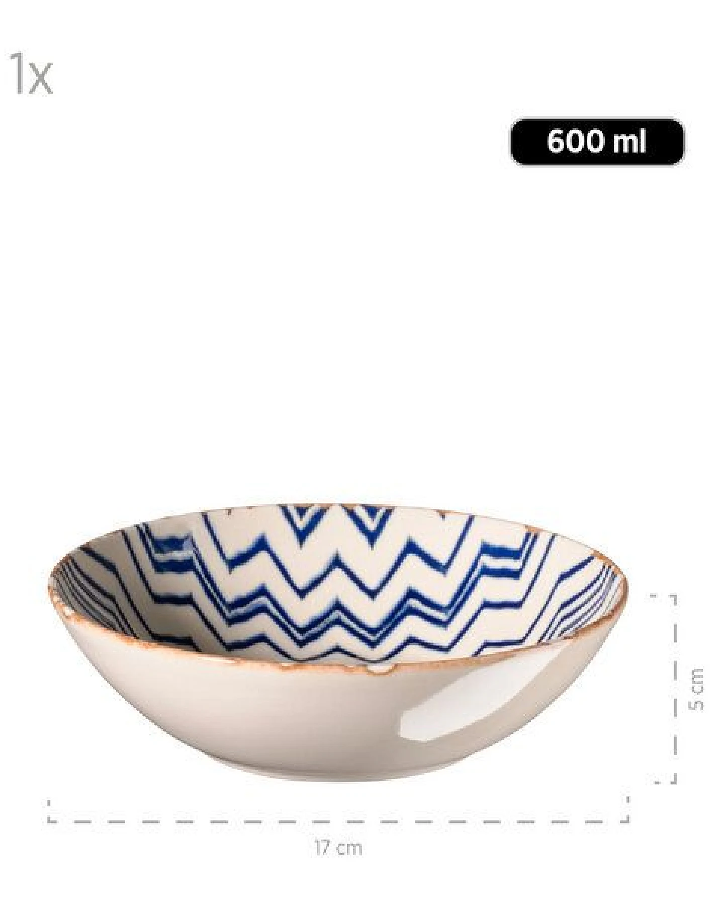 Mäser Iberico Blue Salatschüssel-Set, Steinzeug – Ansicht 3