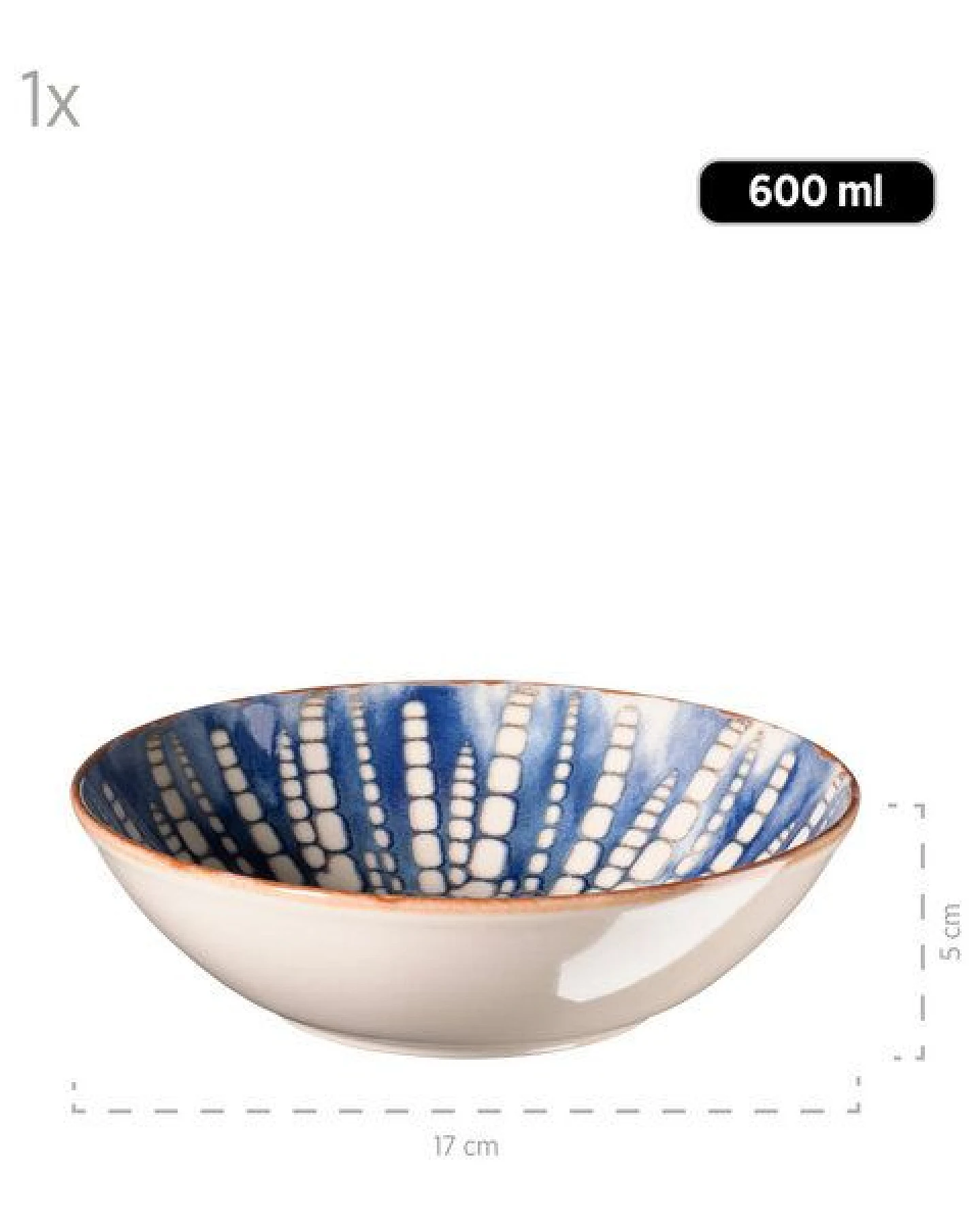 Mäser Iberico Blue Salatschüssel-Set, Steinzeug – Ansicht 4