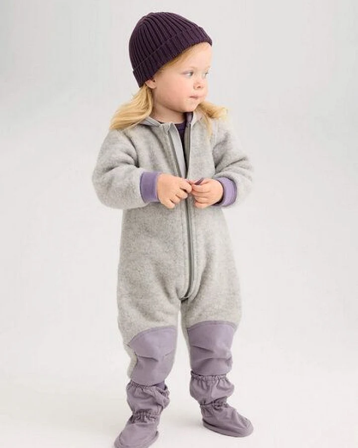 hessnatur Wollfleece Overall aus Bio-Merinowolle mit Softshell