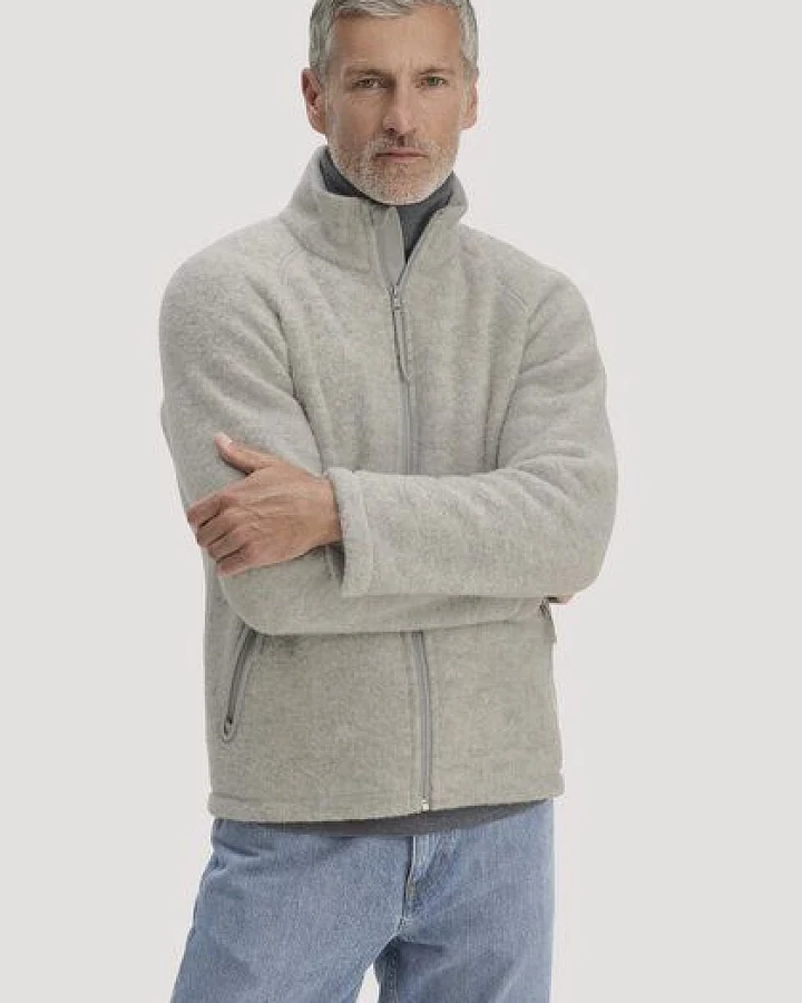 hessnatur Wollfleece-Jacke aus reiner Bio-Merinowolle