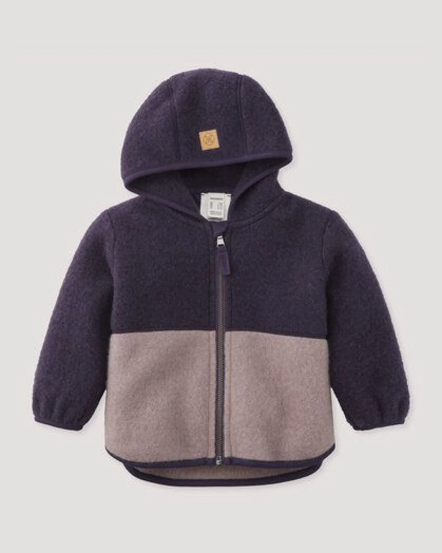 hessnatur Wollfleece Jacke Colourblock aus reiner Bio-Merinowolle – Ansicht 2