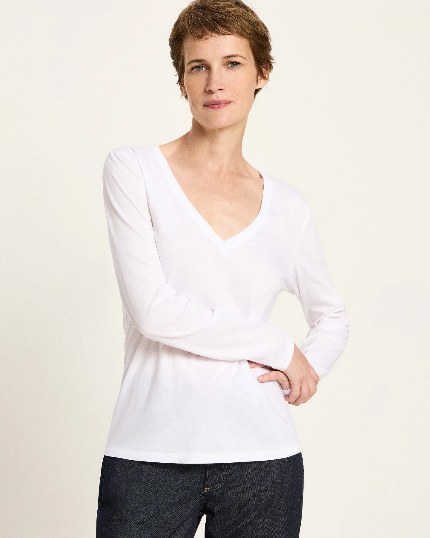 Shirt mit V-Ausschnitt (GOTS) – Ansicht 2